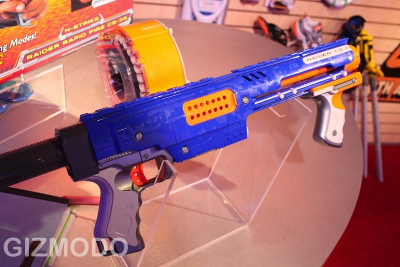 Illustration for article titled Nerf N-Strike Raider CS-35: Lil' Dick Tracy's Automatic Tommy Gun With 35-Dart Drum Magazine